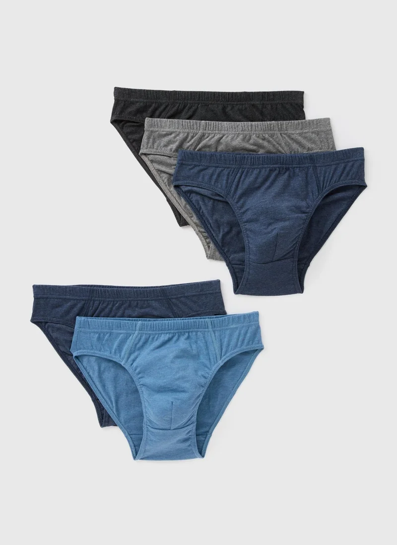Matalan 5 Pack Blue Briefs