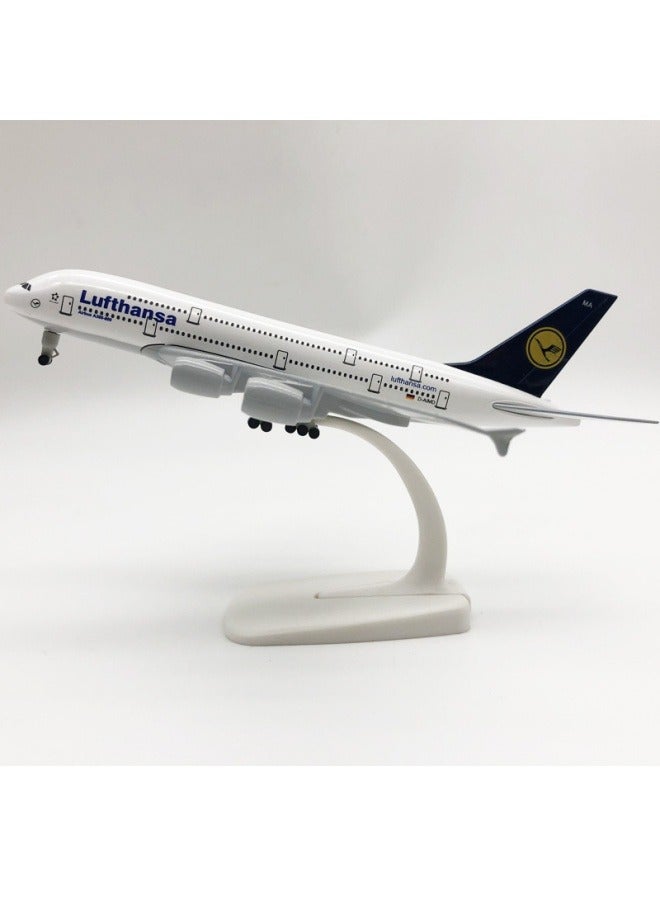 20cm Alloy Airplane Display Model 1:200 Scale German Lufthansa A380 Aircraft Collection Model Ornaments - Image 3