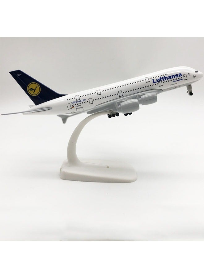 20cm Alloy Airplane Display Model 1:200 Scale German Lufthansa A380 Aircraft Collection Model Ornaments - Image 1