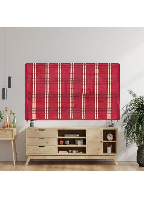 ERetailer Transparent LCDLED TV Protector Cover with Zipper Enclosure for 42 Inch Suitable for All Major Brand Model ColorRed Size39x3x24 Inches