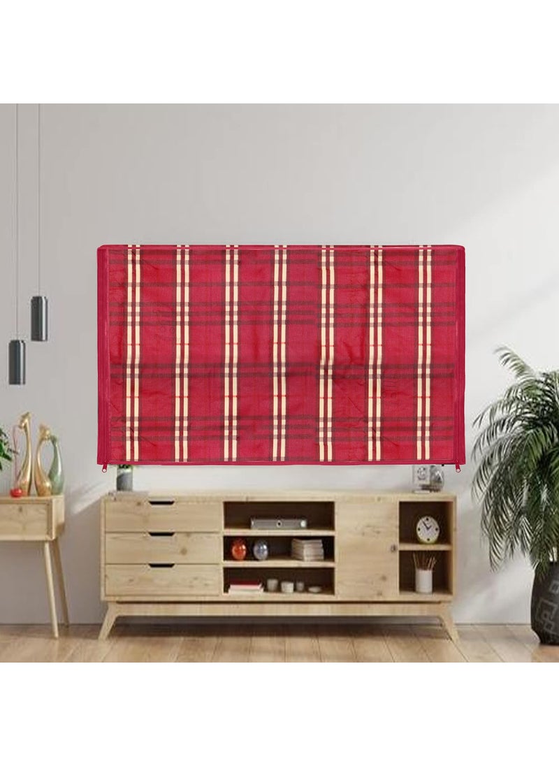 E-Retailer ERetailer Transparent LCDLED TV Protector Cover with Zipper Enclosure for 42 Inch Suitable for All Major Brand Model ColorRed Size39x3x24 Inches  - Image 1
