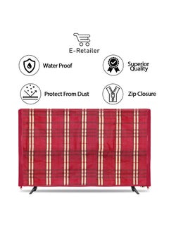 E-Retailer ERetailer Transparent LCDLED TV Protector Cover with Zipper Enclosure for 42 Inch Suitable for All Major Brand Model ColorRed Size39x3x24 Inches  - Image 4