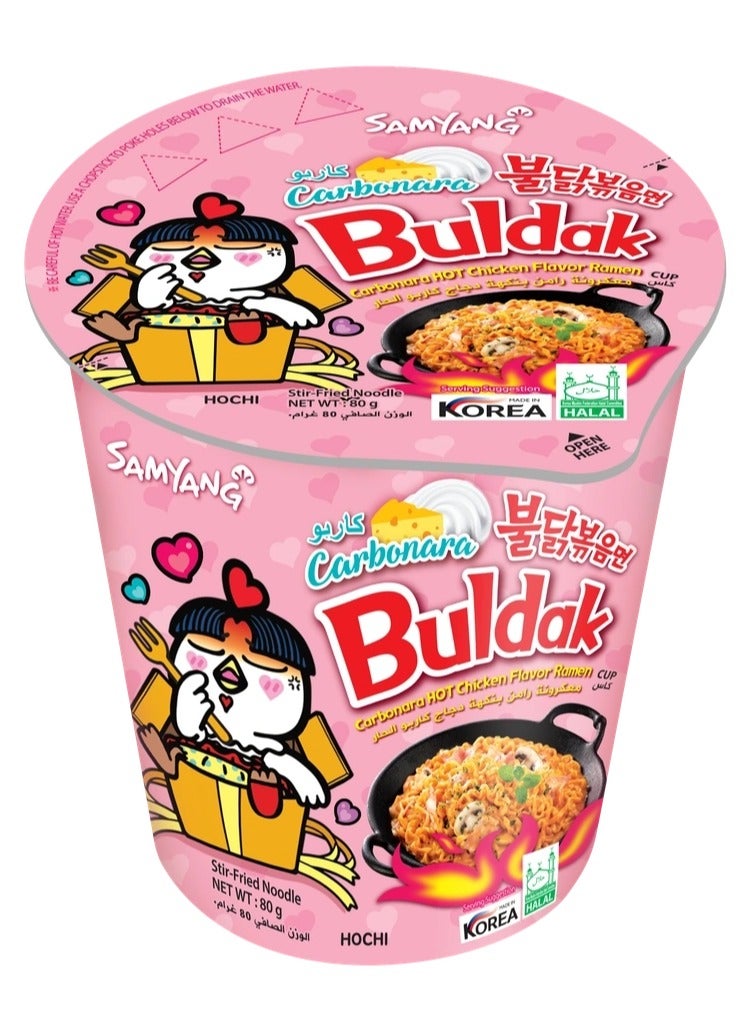 Samyang Buldak Ramen Carbonara Cup 80G - Image 1