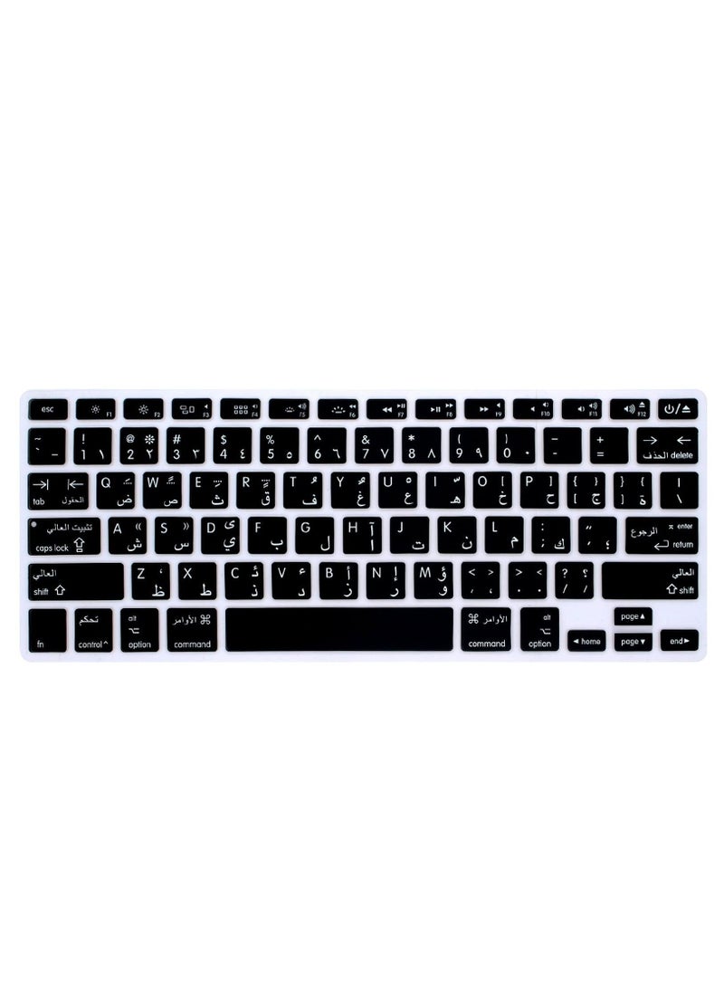 Generic - Arabic/English Silicone Keyboard Cover Skin for MacBook Air 13 A1466/A1369/Older USA Layout Keyboard Protector for MacBook Pro 13/15/17(with or w/Out Retina Display 2015 or Older Version) - Image 1
