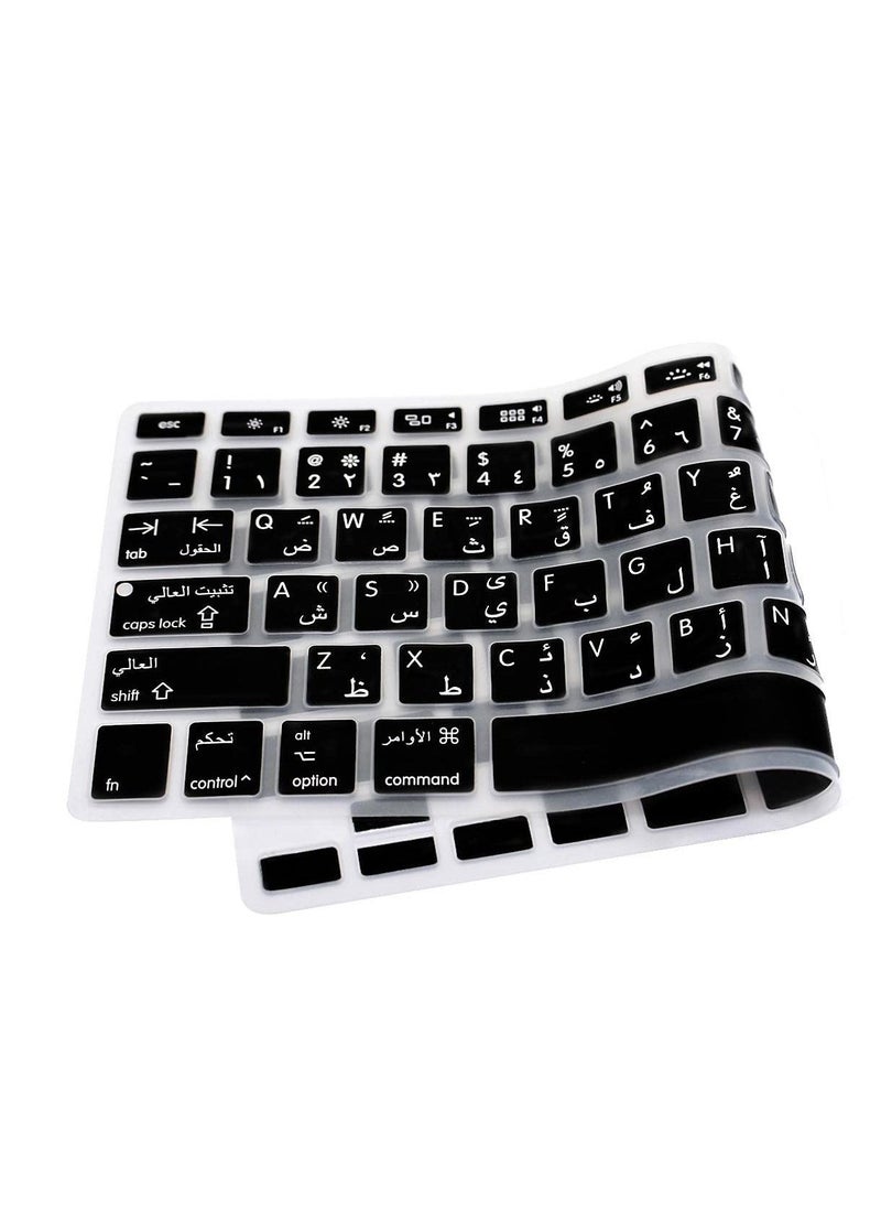 Generic - Arabic/English Silicone Keyboard Cover Skin for MacBook Air 13 A1466/A1369/Older USA Layout Keyboard Protector for MacBook Pro 13/15/17(with or w/Out Retina Display 2015 or Older Version) - Image 1