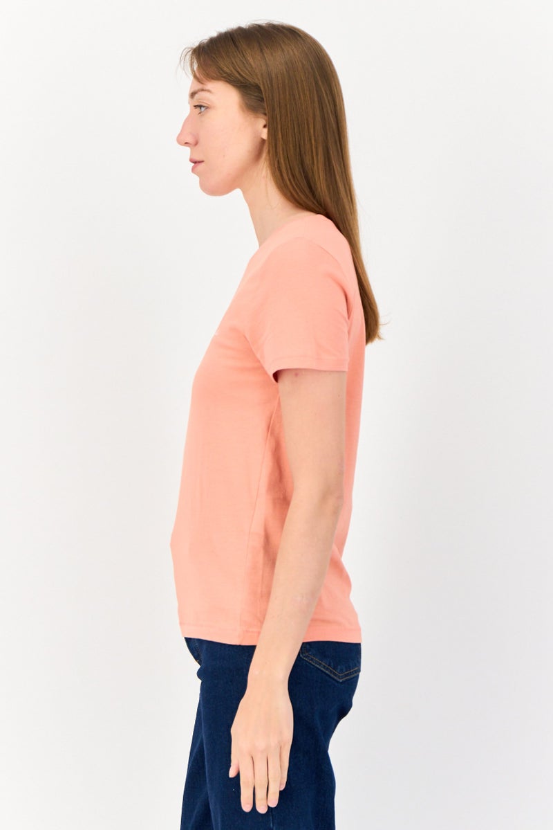 ONLY Women Regular Fit Short Sleeves Graphic Print T-Shirt, Dusty Pink  - Image 2