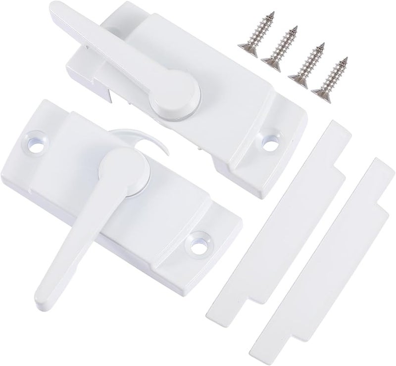 Tehaux Zinc Alloy Crescent Lock For Sliding Windows And Doors Push Pull Security Latch 1 Set - Image 2