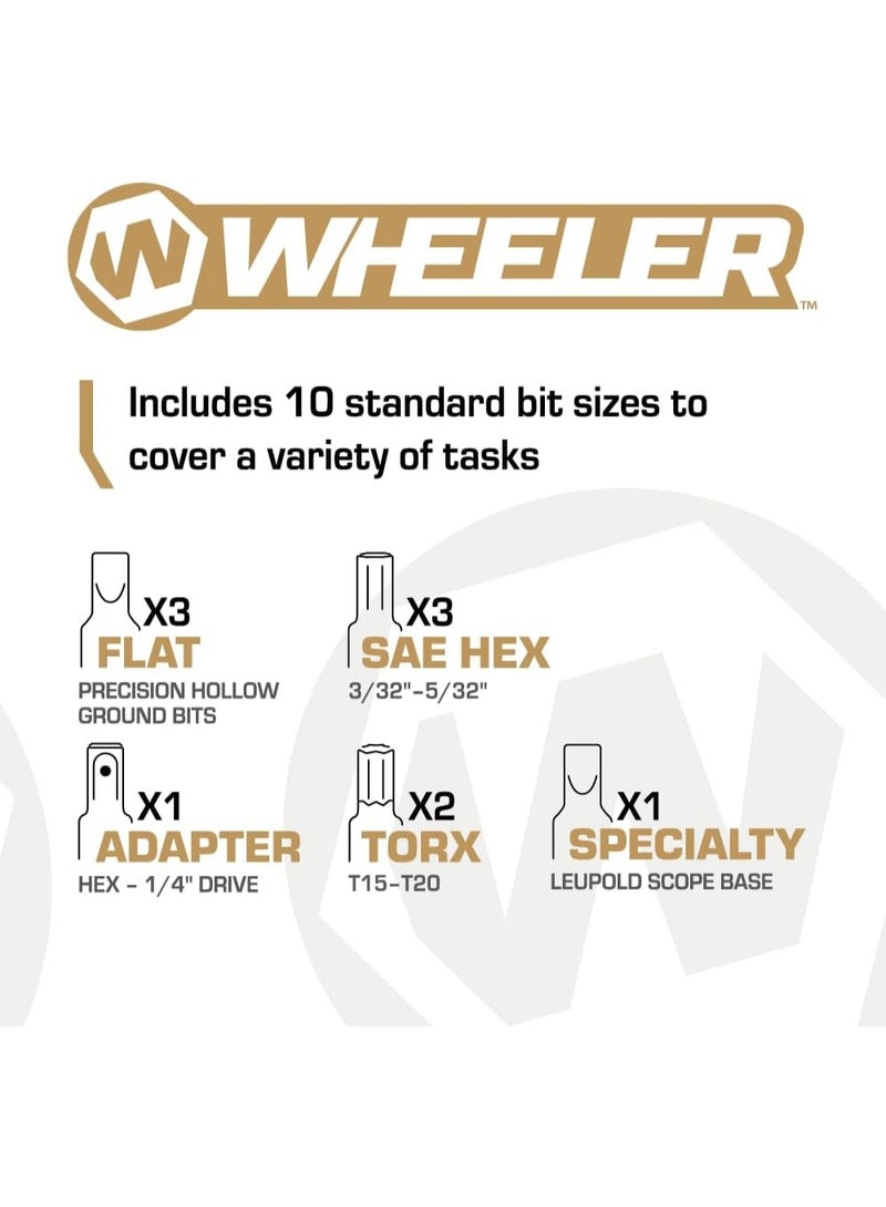 Wheeler Manual Firearms Accurizing Torque Wrench with Inch/Pounds Measurement, Bits and Storage Case for Scope Mounting, Gunsmithing and Maintenance - Image 3