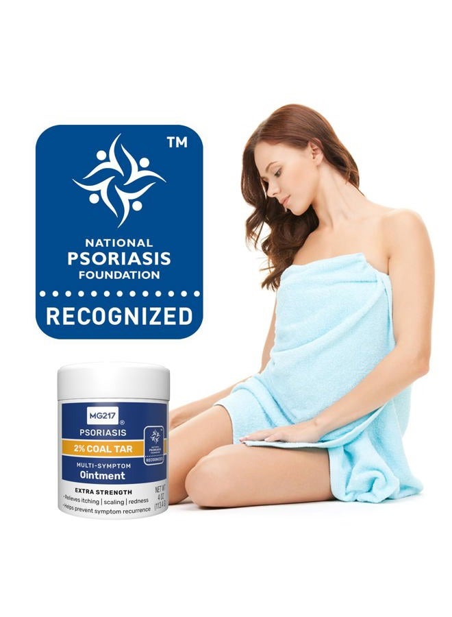 MG217 2% Coal Tar Ointment for Psoriasis, Extra Strength Multi Symptom Relief, Effectively Relieves Itching, Scaling, Redness, Vitamin A, D and E, 4 oz Jar  - Image 5