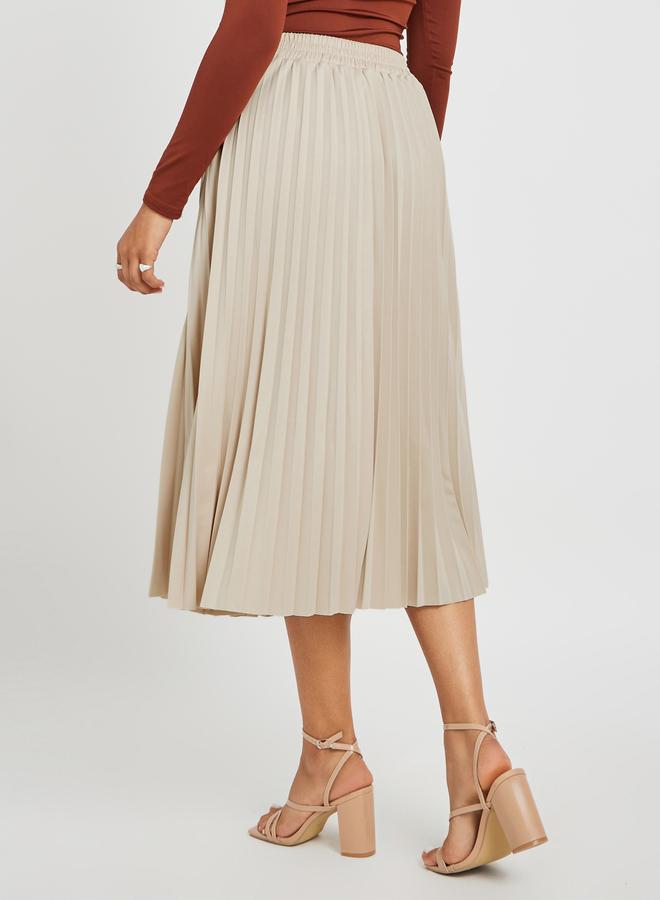 Styli Styli Pleated Wrap Belted A-Line Midi Skirt  - Image 4