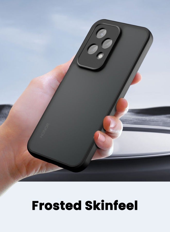 إيباكي غطاء حافظة Honor 200 Lite 5G، غطاء خلفي متجمد من مواد مختلطة، [أكياس هوائية بأربع زوايا] [مضاد للسقوط] [مضاد لبصمات الأصابع] [بدون اصفرار] حافظة نحيفة صديقة للبشرة لهاتف Honor 200 Lite 6.7 بوصة، أسود - Image 5