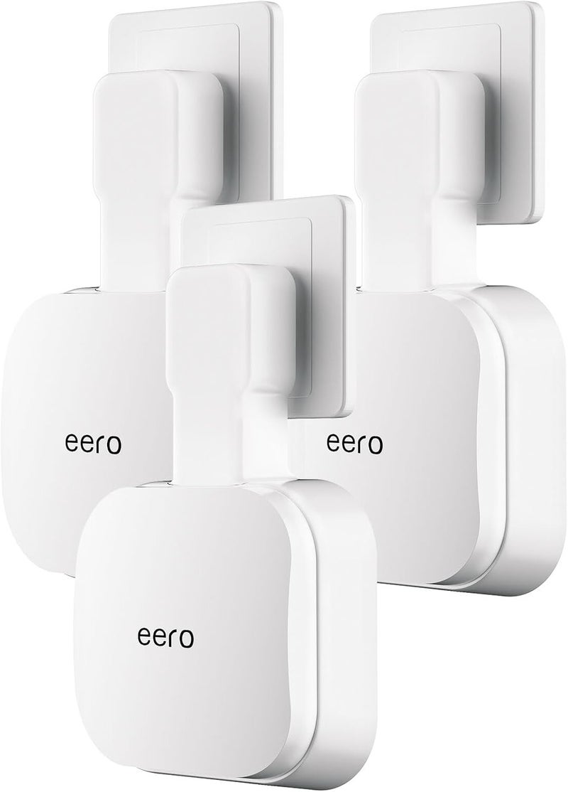 حامل حائط eero 7، قوس منفذ بدون حفر متوافق فقط مع جهاز توجيه شبكة eero 7 ثنائي النطاق، مع إدارة الكابلات - لتوفير المساحة (3 عبوات) - Image 1