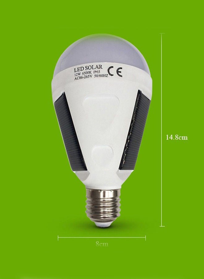 NIBEMINENT Solar Powered Emergency LED Bulb With Sensitive Touch Control White 14.8x8centimeter  - Image 3