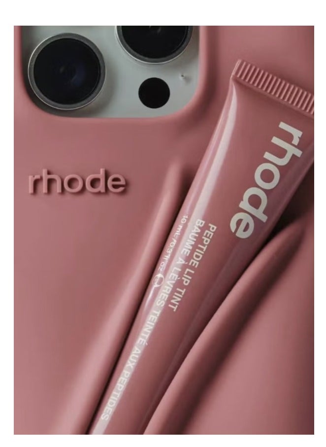 rhode Silicone Lip Holder for Cell Phone, Lip Gloss Adhesive Sleeve for Phone, Lip Holder Stick-on Phone Case, Back Stick On Holder for iPhone Phones（SALTY TAN）  - Image 2