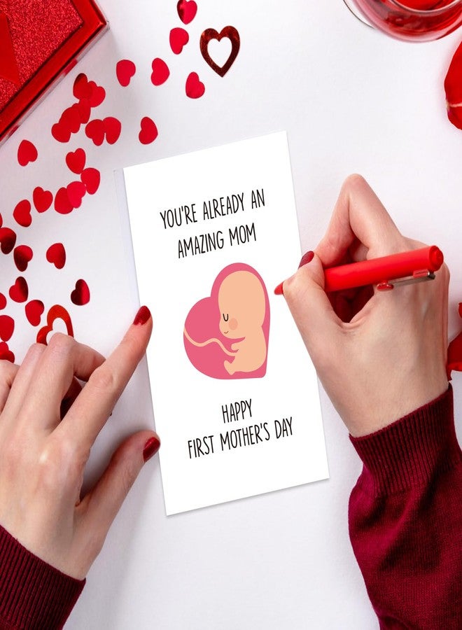 Ithmahco Cute First Mother’s Day Card, Expecting Mothers Day Card, Mothers Day Gift from Pregnant Wife, Happy Mothers Day from the Bump， First Mothers Day Gifts For New Mom Expecting Mom - Image 3
