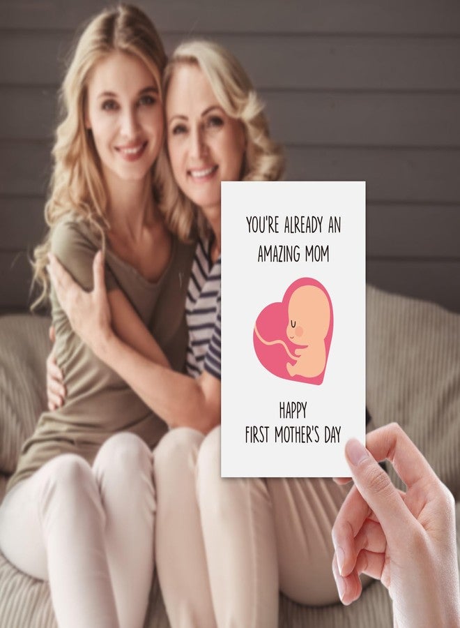 Ithmahco Cute First Mother’s Day Card, Expecting Mothers Day Card, Mothers Day Gift from Pregnant Wife, Happy Mothers Day from the Bump， First Mothers Day Gifts For New Mom Expecting Mom - Image 4