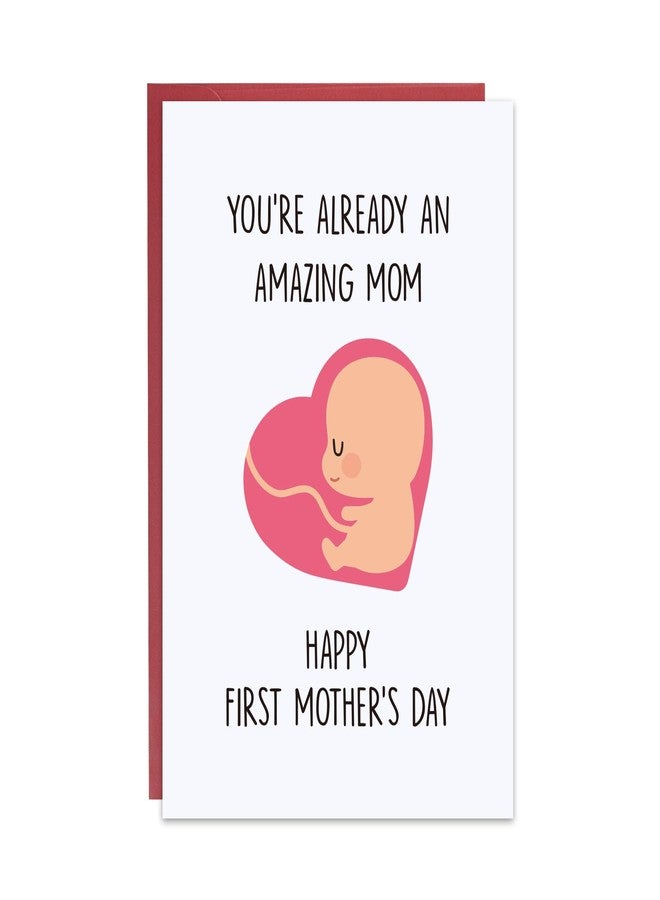 Ithmahco Cute First Mother’s Day Card, Expecting Mothers Day Card, Mothers Day Gift from Pregnant Wife, Happy Mothers Day from the Bump， First Mothers Day Gifts For New Mom Expecting Mom - Image 1