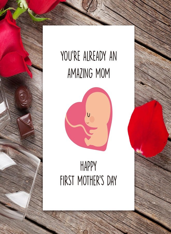 Ithmahco Cute First Mother’s Day Card, Expecting Mothers Day Card, Mothers Day Gift from Pregnant Wife, Happy Mothers Day from the Bump， First Mothers Day Gifts For New Mom Expecting Mom - Image 5