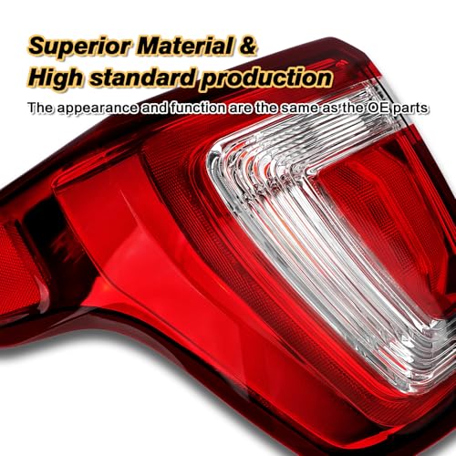 STRAUTOS Tail Lights Compatible with 2016 2017 2018 2019 Ford Explorer Rear Brake Lamp Assembly With Wire Harness and Bulbs Replace FB5Z13405A (2016-2019 Ford Explorer, Left Driver Side) - Image 4