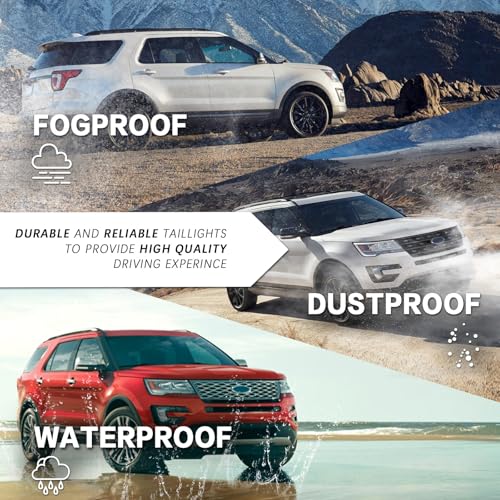 STRAUTOS Tail Lights Compatible with 2016 2017 2018 2019 Ford Explorer Rear Brake Lamp Assembly With Wire Harness and Bulbs Replace FB5Z13405A (2016-2019 Ford Explorer, Left Driver Side) - Image 3