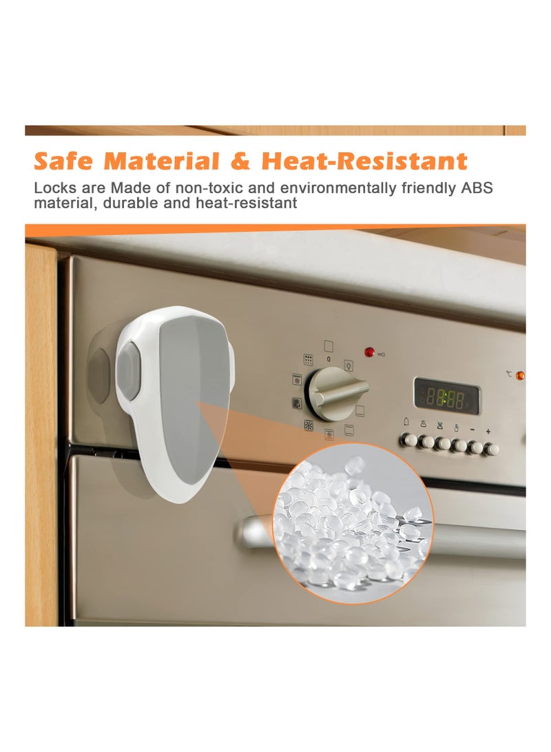 Oven Door Lock, Child Safety Oven Baby Proof Childproof Oven Front Lock Easy to Install and Use Heat-Resistant and Durable Material, with 3M Adhesive, No Screws or Drill for Toddlers(2 Pcs) - Image 3