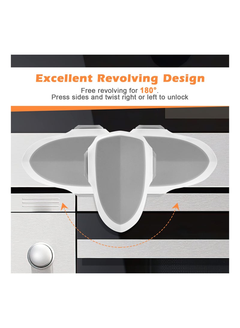 Oven Door Lock, Child Safety Oven Baby Proof Childproof Oven Front Lock Easy to Install and Use Heat-Resistant and Durable Material, with 3M Adhesive, No Screws or Drill for Toddlers(2 Pcs) - Image 4