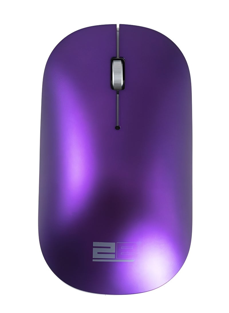 2بي ماوس لاسلكي 2.4 جيجاهرتز من 2B MO877 – تصميم نحيف، مستشعر أزرق، دقة 4000 DPI، مسافة تغطية 10 مترًا-بنفسجي - Image 1