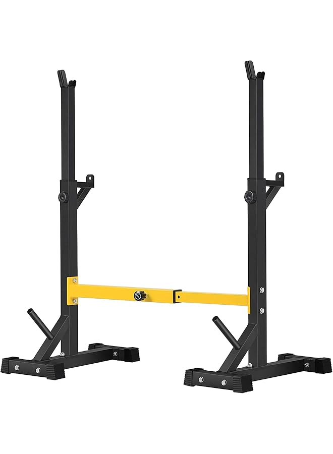 WAMBORY Adjustable Squat Rack Heavy Duty Barbell Rack Stand Multifunctional Weight Lifting Dumbbell Rack For Home Gym Strength Training Bench Press Rack With Max Load 550Lbs - Image 1