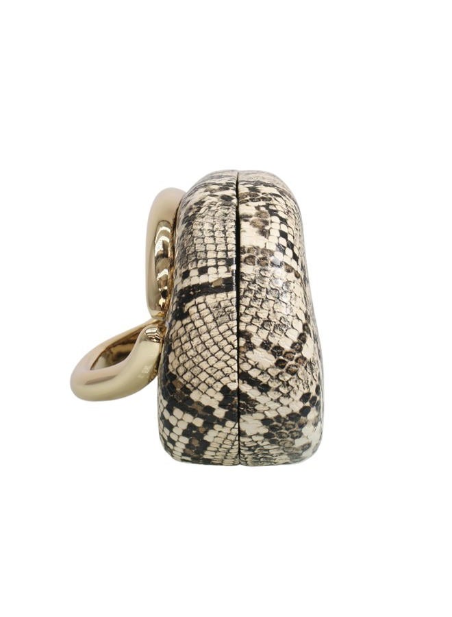 DEBIMY Women Woven PU Leather Clutch Box Metal Handle Evening Bag Trendy Leather Handbag Weave Shoulder Purse for Causal, Medium, Faux Leather - Image 3