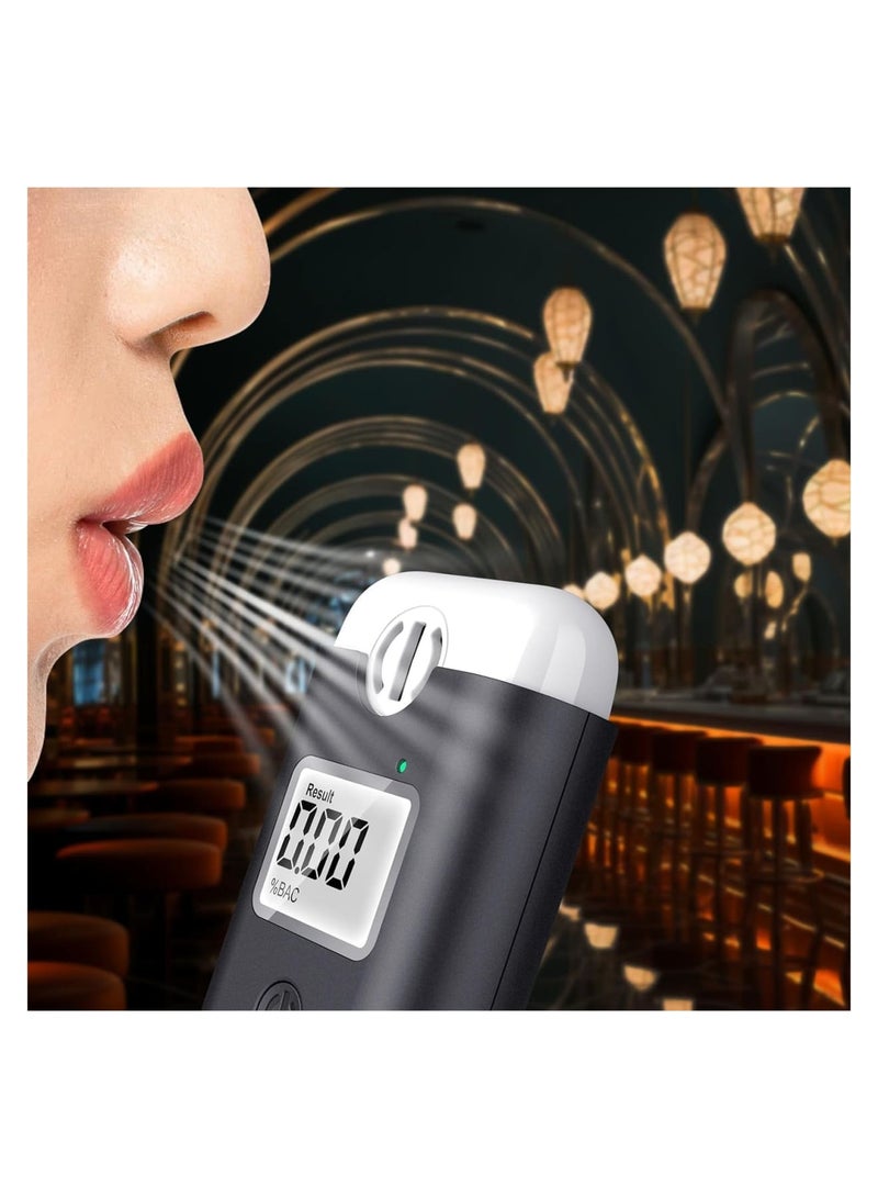 Zikra Portable Alcohol Tester Alcohol Breathalyzer, Digital Led Display Quick Response, Professional Accurate Detection Breath Analyzer Detector for Family, Personal, Driver - Image 4