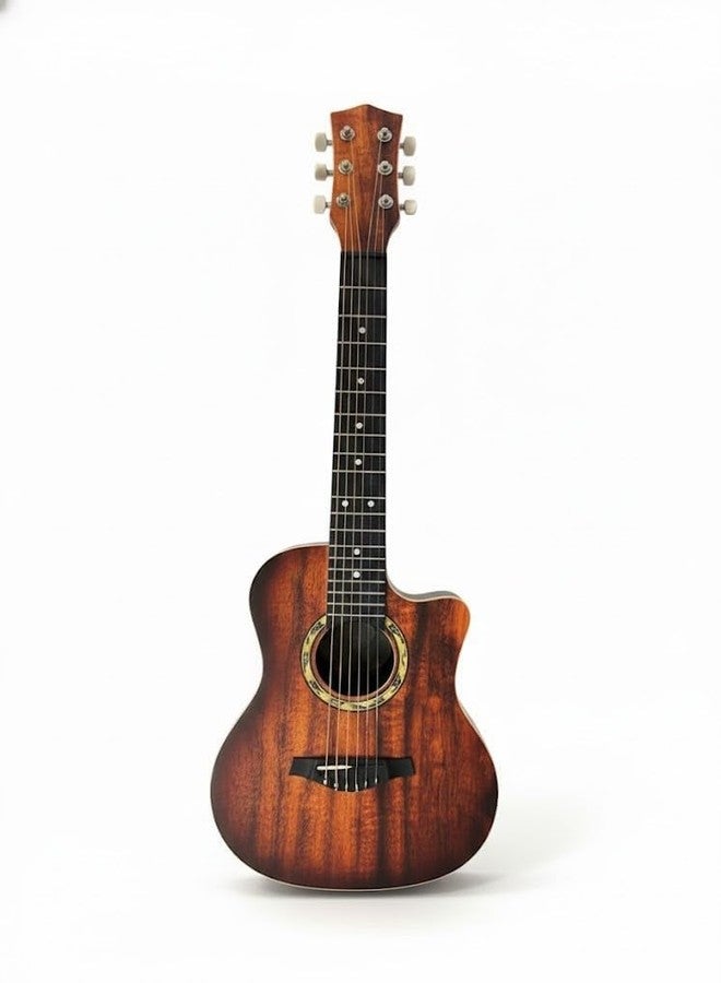 BIG FOLK BIGFOLK® 32 Inch Acoustic Guitar for Kids Beginners Wooden with 6 Strings Lightweight Musical Instrument Toy Boys Girls Ideal Gift for Above 3 Years Kids (Brown) - Image 3