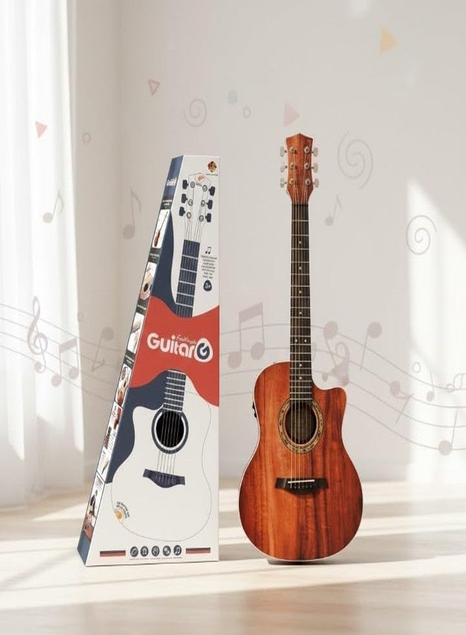 BIG FOLK BIGFOLK® 32 Inch Acoustic Guitar for Kids Beginners Wooden with 6 Strings Lightweight Musical Instrument Toy Boys Girls Ideal Gift for Above 3 Years Kids (Brown) - Image 4
