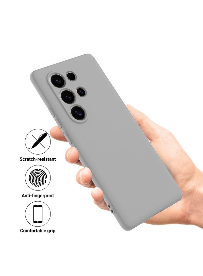 Wtech itel S25 Ultra 4G 2024 Premium Soft Liquid Silicone Case Cover (MCRPSN) - Grey - Image 2
