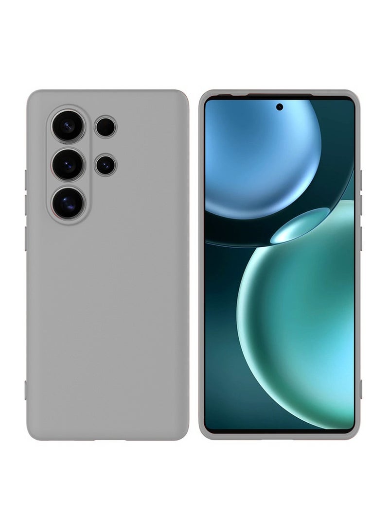 Wtech itel S25 Ultra 4G 2024 Premium Soft Liquid Silicone Case Cover (MCRPSN) - Grey - Image 1