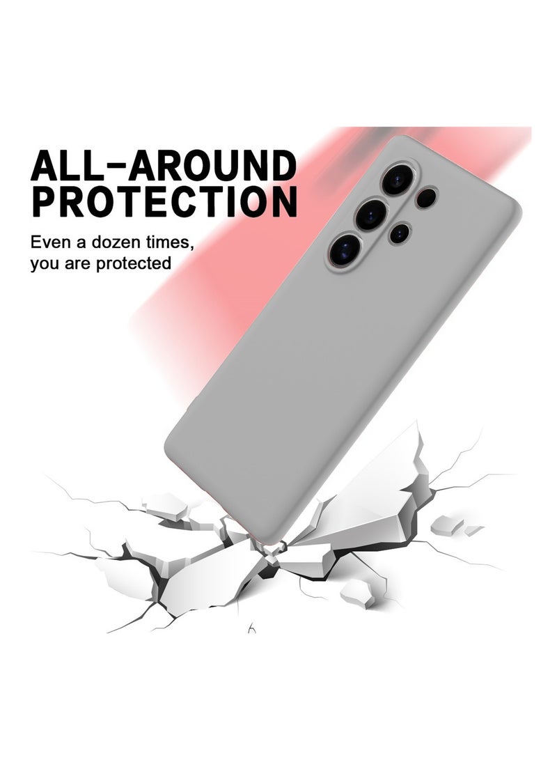 Wtech itel S25 Ultra 4G 2024 Premium Soft Liquid Silicone Case Cover (MCRPSN) - Grey - Image 4