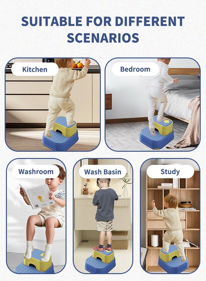 Vividorad Toddler Step Stool, 2 Step Stool with Anti-Slip Surface & Base,Toddler Step Stool for Bathroom Sink,2 Step Stool for Kids Toilet Potty Training,Kids Step Stool for Toddlers Potty Training, Kitchen, Living Room, Bedroom, Toy Room - Image 4