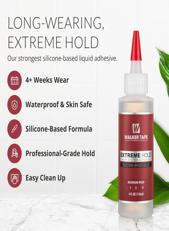 Walker Tape Extreme Hold Adhesive 4 fl oz Squeeze Bottle for Wig Installs, Lace Systems, Toupee Applications, Hair Tape Prep and Adhesive Strips Use Offering Maximum Wear Strength, Skin-Safe Bonding - Image 2