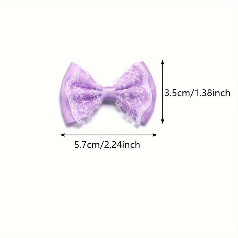 20 Orange Polyester Bow Hair Ribbons with Lace Trim Waist Wrap for Women Party Decorations - Image 4