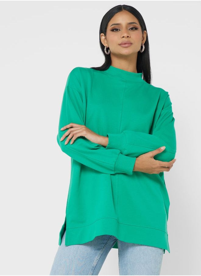 Refka by modanisa - High Neck Sweatshirt - Image 1