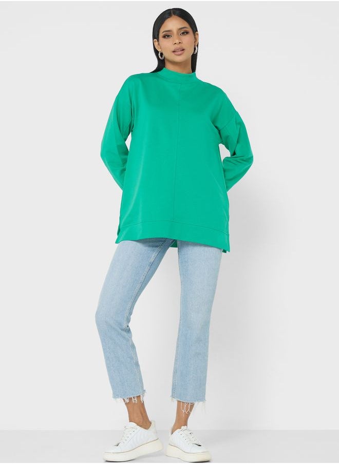 Refka by modanisa - High Neck Sweatshirt - Image 1