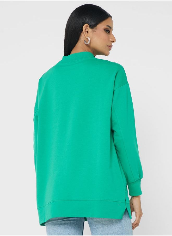 Refka by modanisa - High Neck Sweatshirt - Image 1
