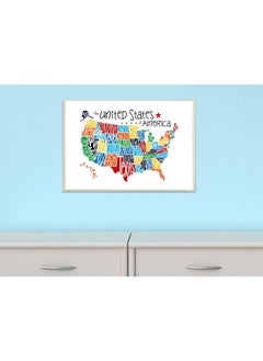 Stupell Industries The Kids Room By Stupell Use Rainbow Typography Map On White Background Rectangle Wall Plaque 11 X 0.5 X 15 Proudly Made In Usa  - Image 3