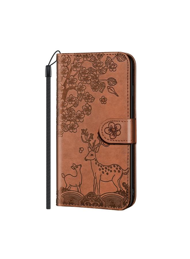 Zaboon Case For iPhone 11 Sika Deer Embossing Pattern Horizontal Flip PU Leather Case with Holder & Card Slot & Wallet & Photo Frame - Image 2