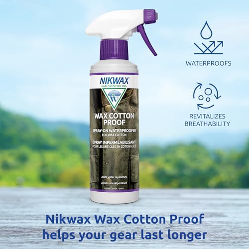 Nikwax Wax Cotton Proof, Spray-On Waterproofing for Waxed Cotton Jackets, Clothing, Outerwer, Restores Water Repellency DWR - Image 4