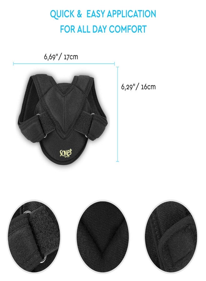 Soles Clavicle Bandage Adjustable, Flexible, Breathable Neoprene - Unisex - Improves Poor Posture & Osteoporosis, Clavicle Brace for Collarbone Injuries (Pediatric) - Image 4