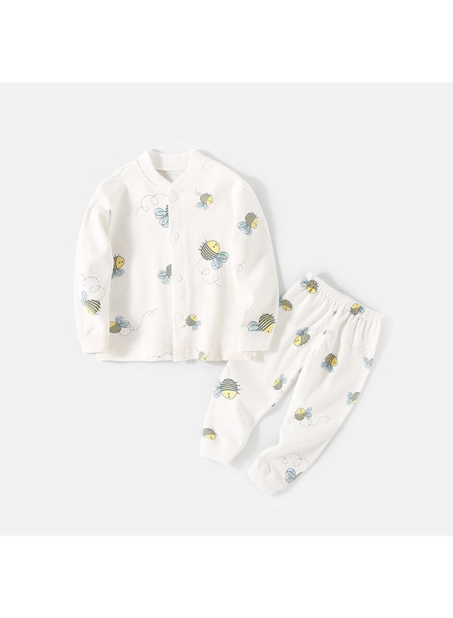 Baby Autumn Clothes Baby Underwear Suit Cotton Open Chest Home Wear 0-3 Years Old Children Long Sleeve Autumn Clothes Long Pants