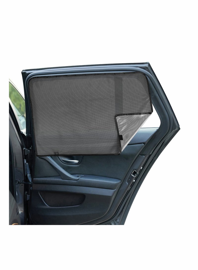 Car Side Window Sun Shades for Babies - UV Protection and Heat Reduction Mesh Screens for Privacy and Breastfeeding (Back Seat, Set of 2) - Image 1