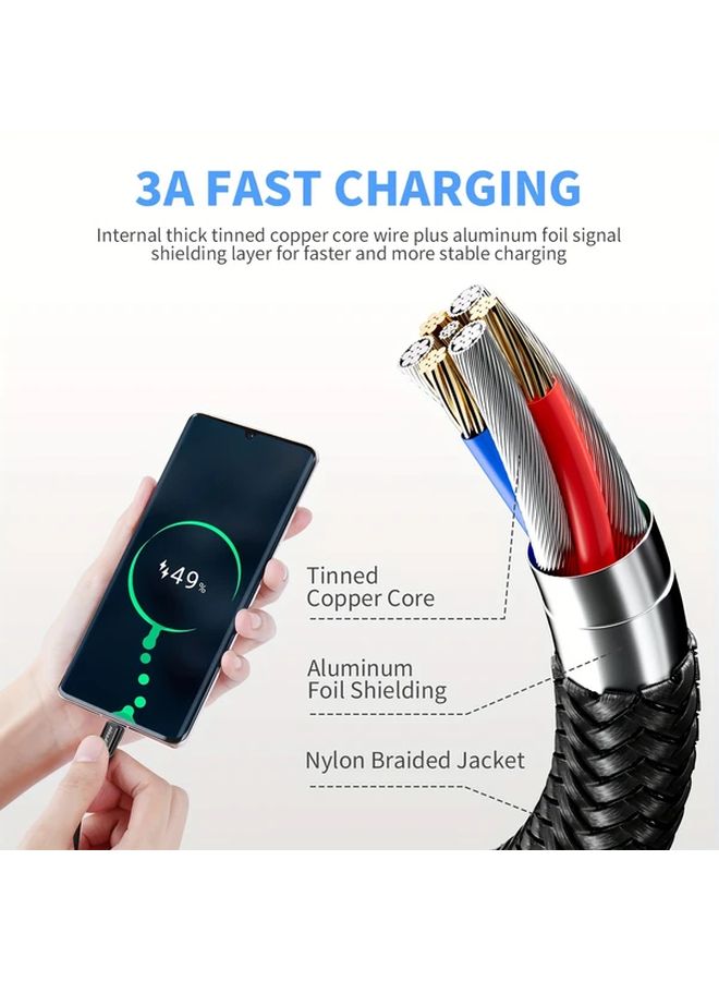 RIKSOIN USB C Charger 3A Fast 6FT Cable for iPhone Samsung Galaxy Android - Image 5