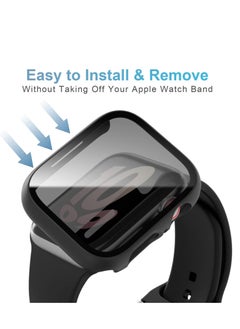 Y&D 5Pcs Privacy Screen Protector Compatible for Watch Series 7/8 45mm,(Not Glass)Anti Spy Private Tempered Glass Film PC Hard Bumper Ultra-Thin Protective Face Cover Accessories  - Image 3