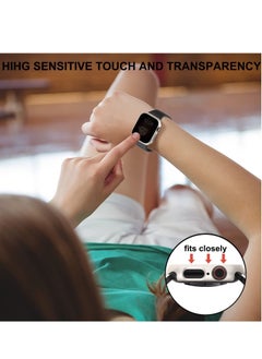 Y&D 5Pcs Privacy Screen Protector Compatible for Watch Series 7/8 45mm,(Not Glass)Anti Spy Private Tempered Glass Film PC Hard Bumper Ultra-Thin Protective Face Cover Accessories  - Image 5